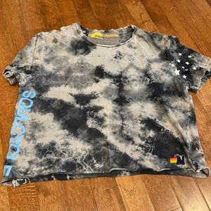 Aviator Nation and Soul Cycle boyfriend crop tee SMALL preowned